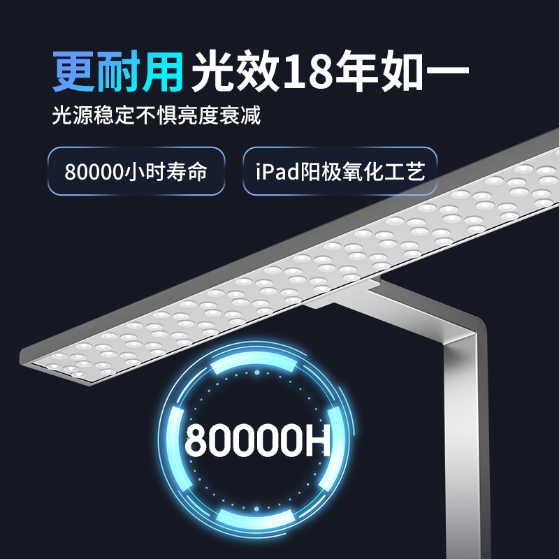 【平台专属】大满贯控轴卫士全光谱护眼桌面灯学生台灯护眼学习专用儿童防近视护眼灯