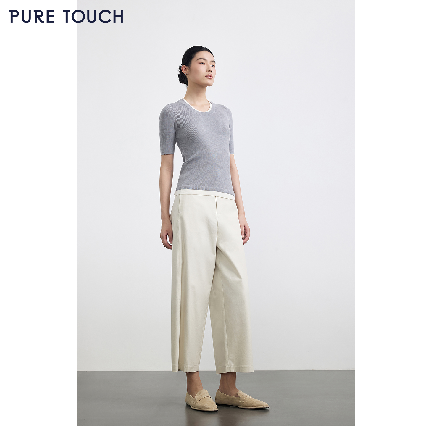 PURE TOUCH休闲女裤显瘦百搭舒适透气日常穿搭必备