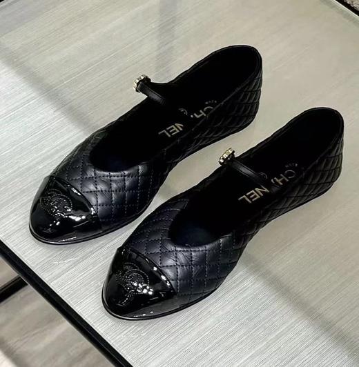 重磅推荐  25A菱格絎缝玛丽珍单鞋  羊皮浅口搭扣芭蕾舞鞋 商品图1