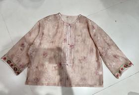 【门店同款】ENJOY夏季云敛-粉紫花影中式外套 162797358