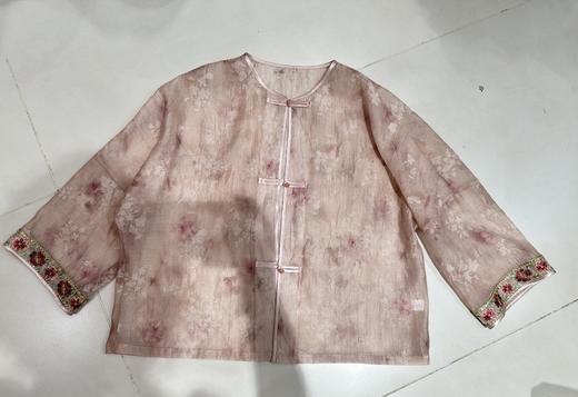 【门店同款】ENJOY夏季云敛-粉紫花影中式外套 162797358 商品图0