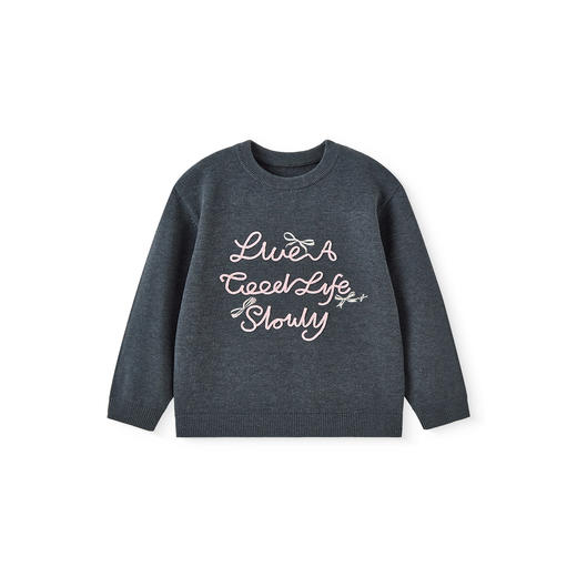 【商场同款】英氏儿童针织衫毛衫春秋女童长袖休闲套头衫保暖上衣 商品图4