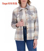 2025最新款来了，太好穿了！Sage女士百搭长袖保暖法兰绒抓绒格子衬衫，美国直邮特价230元🉐包税包邮到手🔥 商品缩略图8