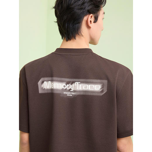 GXG男装 圆领T恤字母印花上衣双色短袖针织 2025夏季新品 商品图4