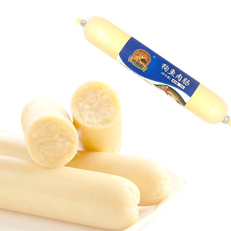 阿吾勒·狗鱼肉肠108g*5  精选冷水狗鱼 肉质细嫩 Q 弹