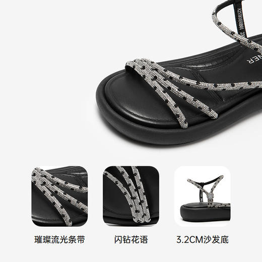 2楼千百度 25年夏季新品 休闲凉鞋 A25381030 商品图3