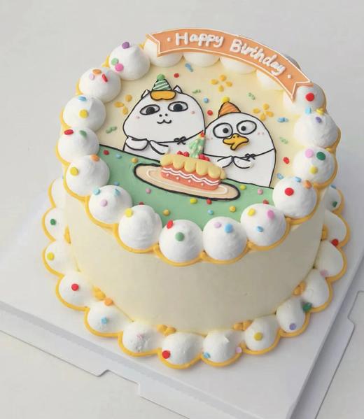 多款~小刘鸭卡通手绘蛋糕-低糖处理无添加 商品图0