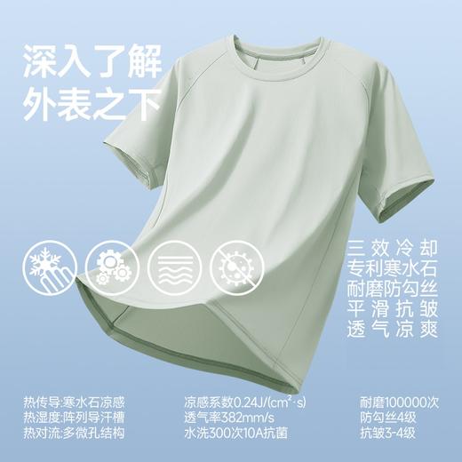 【寒水石原纱凉感 暴汗秒干 自带凉感buff】素湃寒水石六效暴冰凉感短袖 商品图1