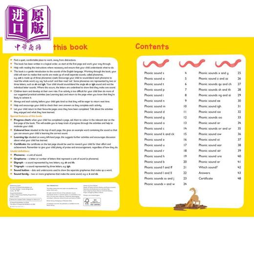 【中商原版】Collins Easy Learning Preschool - Phonics Ages 3-5 柯林斯易学儿童 自然拼读 3-5岁 英文原版进口图书 商品图2