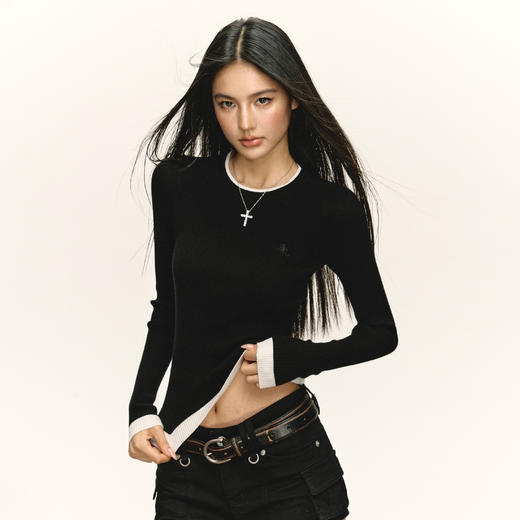 Ariseism 美式复古设计感假两件针织衫 商品图2