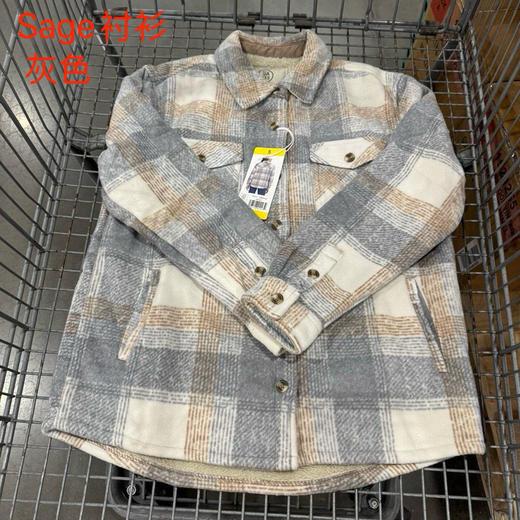 2025最新款来了，太好穿了！Sage女士百搭长袖保暖法兰绒抓绒格子衬衫，美国直邮特价230元🉐包税包邮到手🔥 商品图4