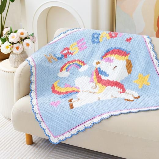 苏苏姐家小马毯子手工编织自制diy钩针毯子材料包毛线团预 商品图1