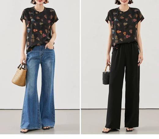 新中式老钱风含真丝花萝红云纱双面提花斜襟旗袍衫 商品图6