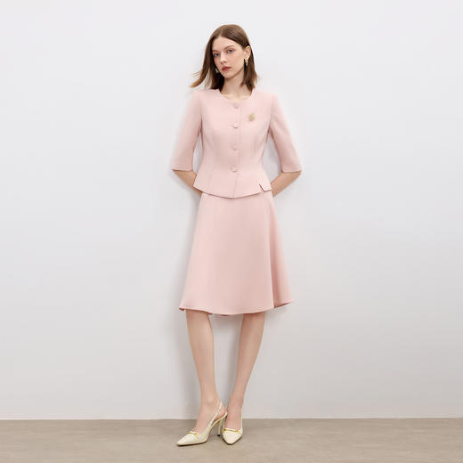 IWY/高级感醋酸西装两件套新款粉色职业装气质女神范伞裙套装CS2339 商品图0