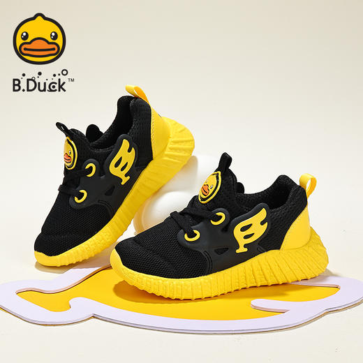 B.Duck小黄鸭童鞋春春秋儿童运动鞋26-37 B1686962 商品图4