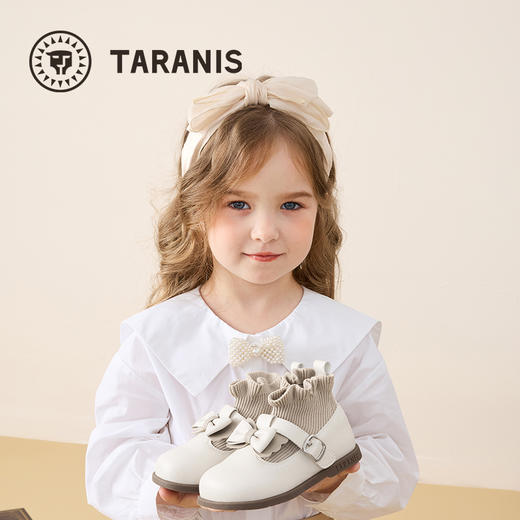泰兰尼斯童鞋秋季新款女童公主软底皮鞋包头防踢公主鞋儿童演出鞋T04T5C6518 商品图4