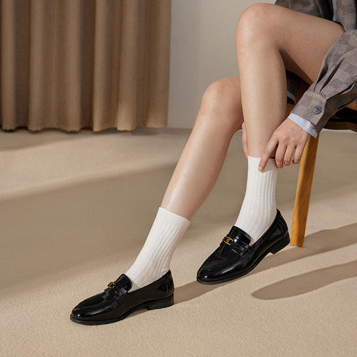 2楼千百度 25年春季新品 乐福鞋 A25150160 商品图2