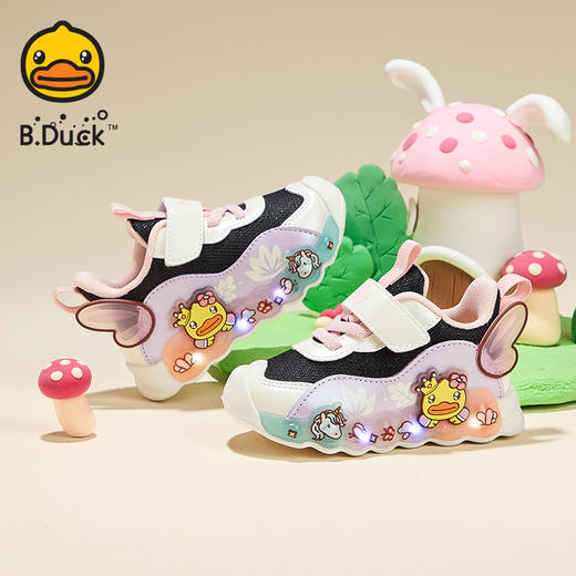 B.Duck小黄鸭童鞋春春秋儿童运动鞋22-30 F3583959 商品图4