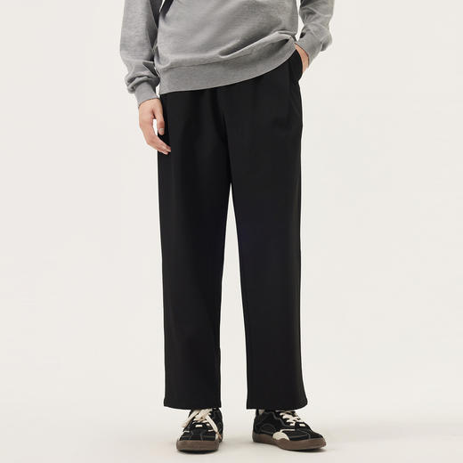 gxg.jeans男装 黑色肌理感休闲基础宽松长裤男裤 25年秋季新品 商品图1