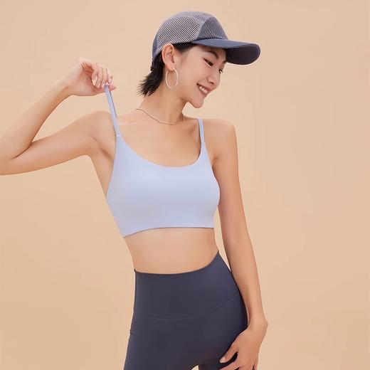 跃牌【轻匀系列】莱卡春夏瑜伽背心女细肩带可拆卸胸垫运动内衣吊带聚拢健身文胸WX41018 商品图3