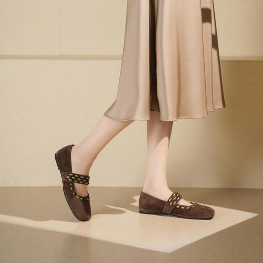 Westory2025年秋季套包软底平跟玛丽珍单鞋休闲百搭浅口单鞋W25CE76571 商品图5