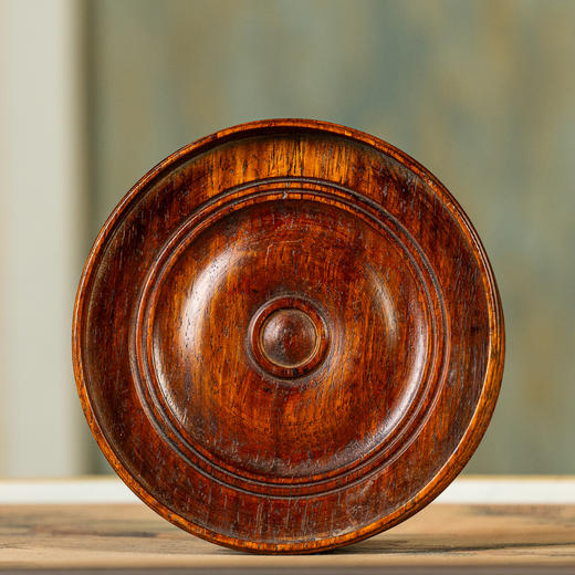 清	红木整挖弦纹圆形器座 商品图2