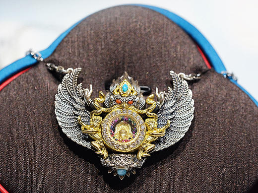 S925纯银镀金精工大鹏鸟吊坠大鹏金翅鸟随身复古做旧吊坠 商品图1