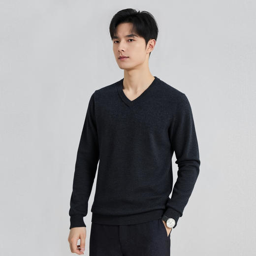 【100%绵羊毛】圣得西男士基础款型重磅针织衫2025秋季新款百搭毛衣 商品图11