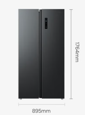 美的（Midea）对开门风冷无霜大容量净味保鲜一级能效双变频冰箱BCD-572WKPM(Q)炭灰-浮光