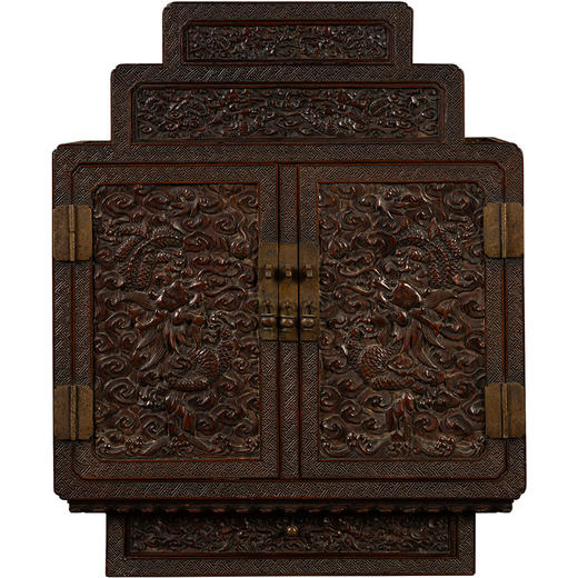 清中期	紫檀满雕云龙纹百宝箱 商品图5