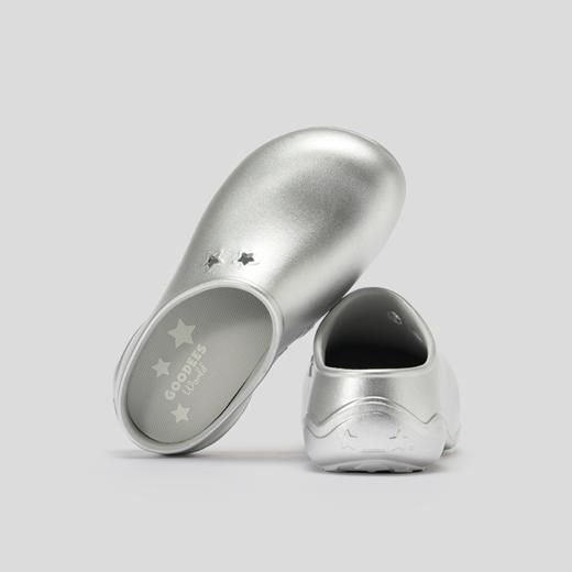 GOODBAI GOODEES Star Fluffy银色星星鞋可爱厚底拖鞋 商品图1