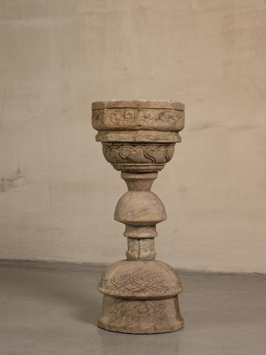 清	石雕云纹莲台花几 商品图1