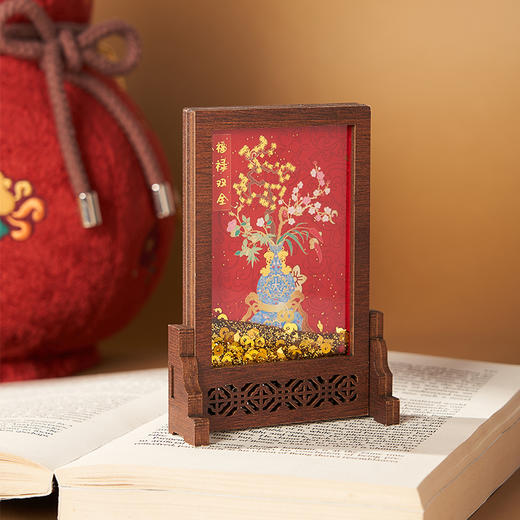 大英博物馆东方梦境系列福禄双全流沙屏风冰箱贴摆件 商品图3
