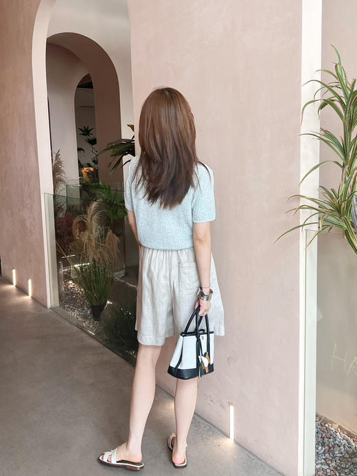 2507414   顶级“康宝莱” 亚麻珠片 短袖开衫 商品图5