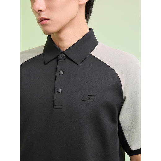 【吸湿速干】GXG男装  插肩袖撞色polo衫短袖男拼接上衣 25夏新品 商品图4