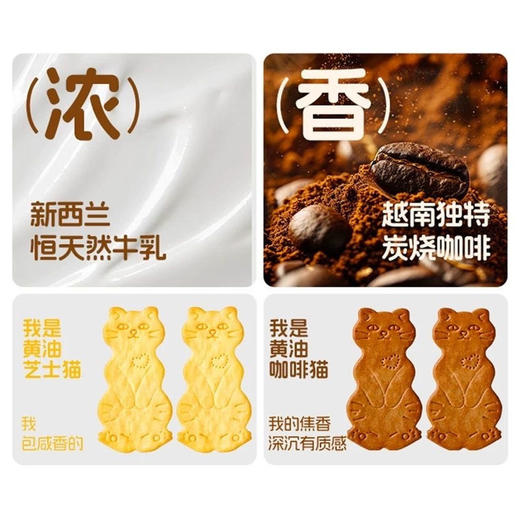 Aoligei奥力给 MiMiCAT黄油猫酪饼 酥性饼干 轻薄酥脆好口感 80g/盒 商品图1