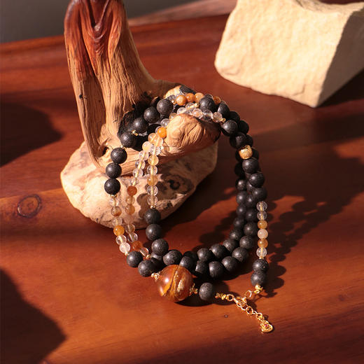 黑龙涎：6mm项链铜+黄彩金+二代根珀 商品图0