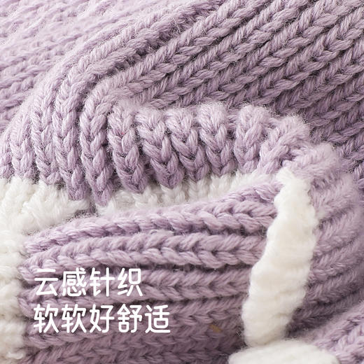 【商场同款】英氏女童帽子秋冬新款宝宝毛线帽绵羊毛保暖套头帽 商品图1