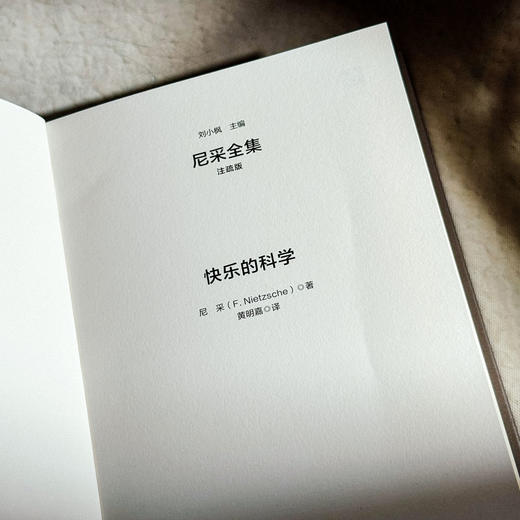 快乐的科学 尼采全集 注疏版 尼采中期代表作 《朝霞》续集 商品图7