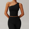 跃牌【轻匀系列】2025新款云感斜单肩收腰瑜伽背心速干运动塑形内衣跑步健身背心女WX6058 商品缩略图2
