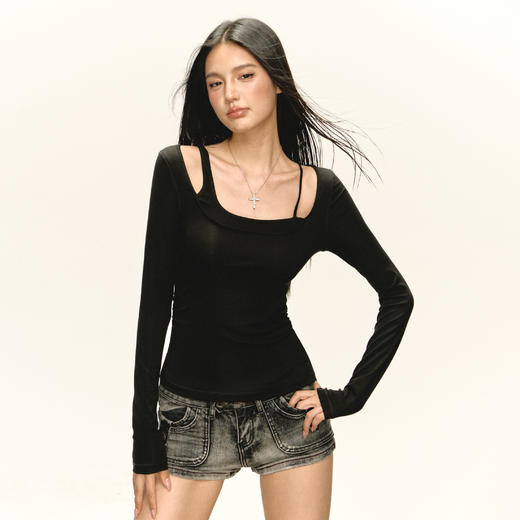 Ariseism 7月8日 19点50分 新品上新 假两件微透长袖T恤 商品图3