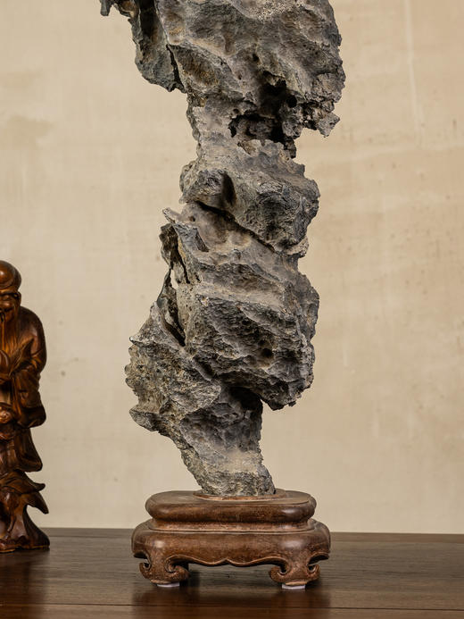 清	灵璧石文房赏石（红木座） 商品图4