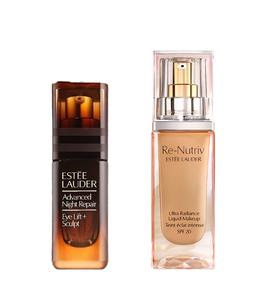 【雅诗兰黛】B1F雅诗兰黛新特润修护抗皱紧塑眼霜  15ML+雅诗兰黛白金级奢宠光璨精华粉底液30ML