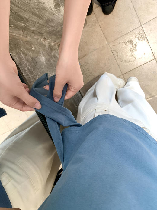 <曾小咸推荐>2色不规则下摆绑带短袖T 日常89.99/件 立减50 秒杀39.99/件！！ 商品图11