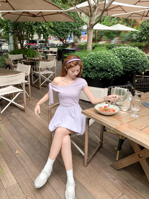 <曾小咸推荐>现货秒杀！卖完不补 ！微信打折价！斜肩系带连衣裙 日常159.99/件 立减70 秒杀89.99/件！！ 商品图9