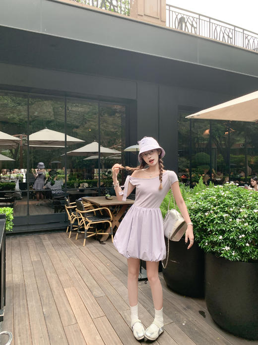 <曾小咸推荐>现货秒杀！卖完不补 ！微信打折价！斜肩系带连衣裙 日常159.99/件 立减70 秒杀89.99/件！！ 商品图8