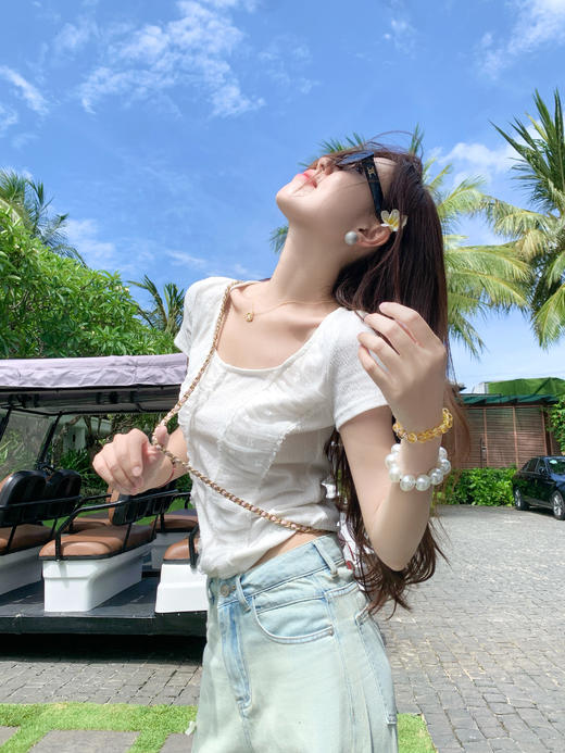 【折后再享2件88折】微信打折价！蝴蝶结烫钻牛仔裤 日常229.99/件 立减79.91 秒杀149.99/件！！ 商品图9