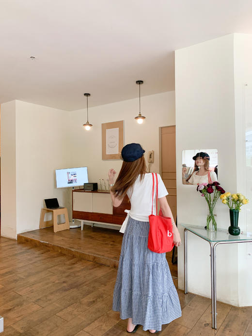 <曾小咸推荐>2色不规则下摆绑带短袖T 日常89.99/件 立减50 秒杀39.99/件！！ 商品图8