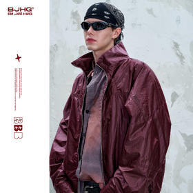 BJHG不计后果美式夹克外套男女款秋季2025新款情侣高级光泽感皮衣