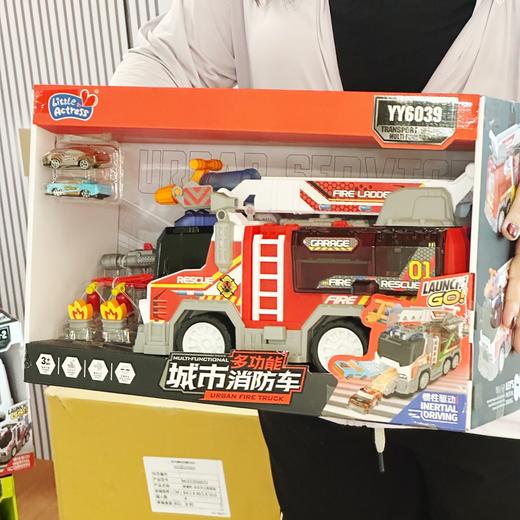 小演员多功能音乐城市环卫车消防车垃圾车救护车儿童玩具男孩套装 商品图1